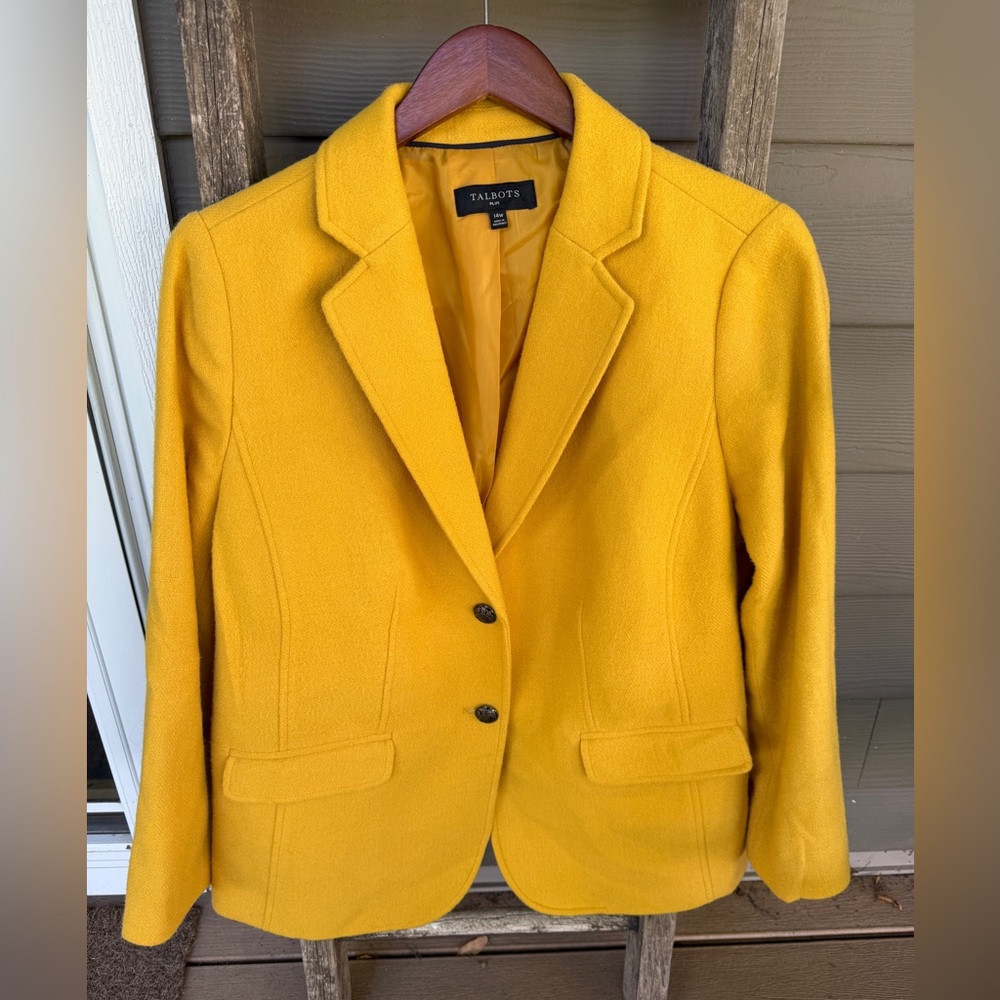 Talbots Vibrant Yellow/Mustard Women's Blazer